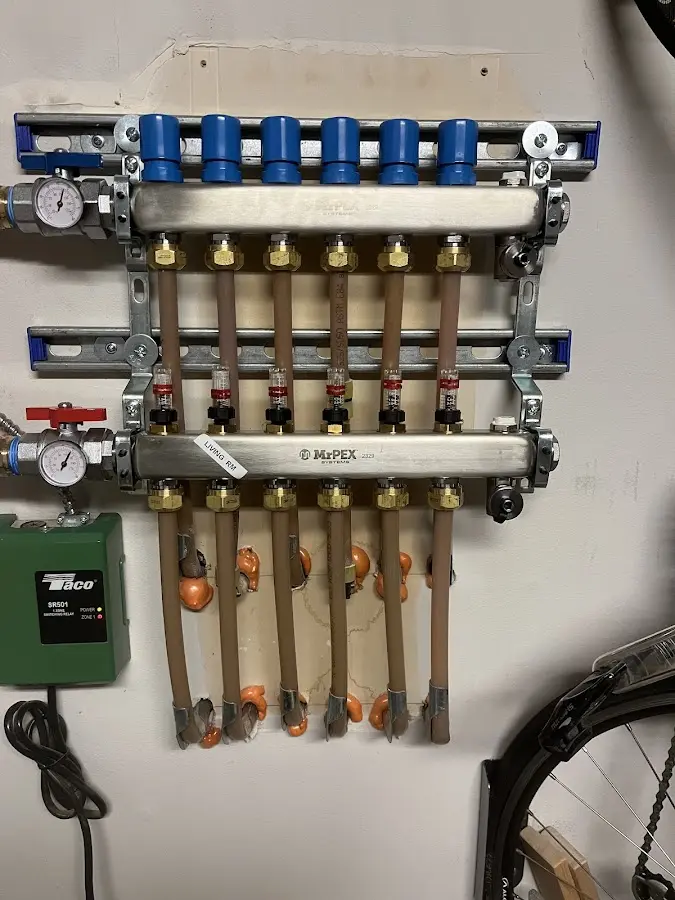 Plumber performing Gas Line Installation at a residential property in Clearwater